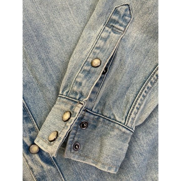 All Saints Men's Reed Regular Fit Blue Denim Shirt - Picture 8 of 10